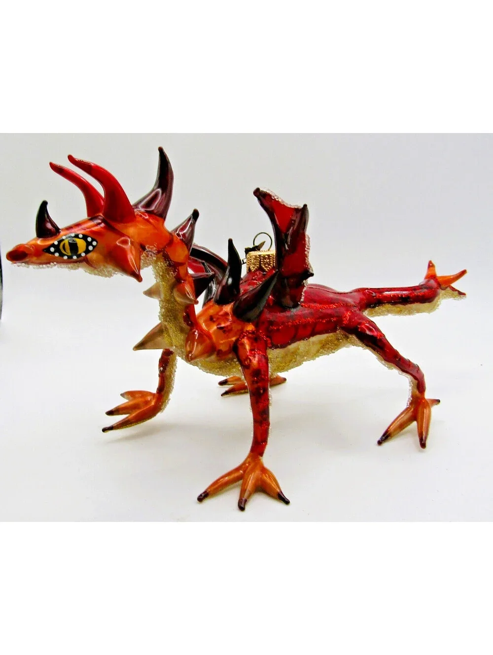Morawski Ornaments Polish Hand-Blown Glass Dragon Christmas Ornament